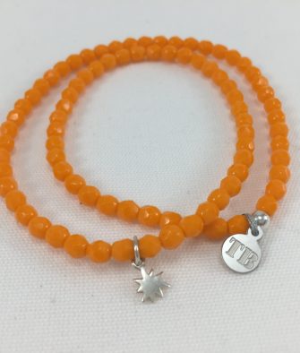 Bijoux argent Têtes blonde cobra orange