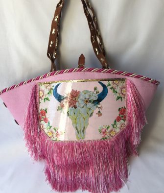 Accessoire sac fleur de pirate tête de buffle