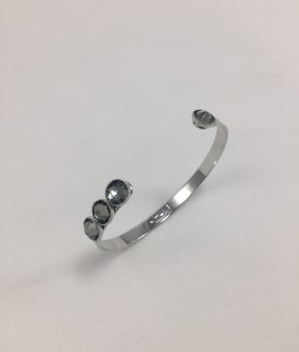 Bijoux fantaisies bracelet opale Ines argent Noir