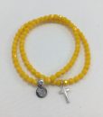 Bijoux argent Têtes blonde cobra jaune