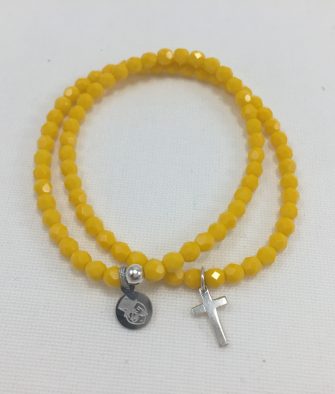 Bijoux argent Têtes blonde cobra jaune