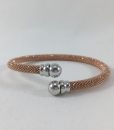 Bijoux Argent Jonc Dalia croisé rosé