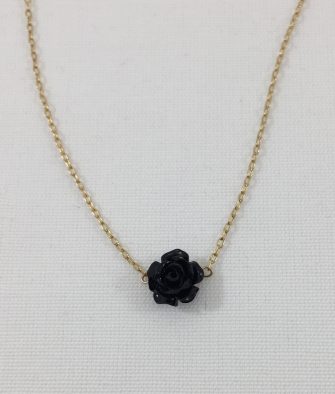 Bijoux Fantaisies Collier Brin d'Amour Rose Noire