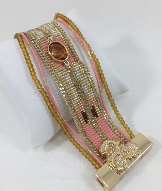 Bijoux Fantaisies Bracelet Hipanema Eternity Pink