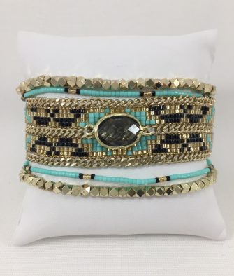 Bijoux Fantaisies Bracelet Hipanema Eternity Turquoise