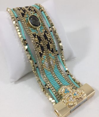 Bijoux Fantaisies Bracelet Hipanema Eternity Turquoise