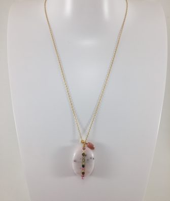 Bijoux Argent Collier Rosekafé Désert Rose