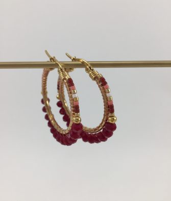 Bijoux Fantaisies Boucles d'Oreilles Melz Rosa Small 2