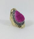 Bijoux fantaisies Bague Hypnochic Longue Fushia