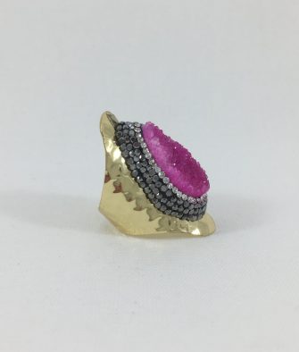 Bijoux fantaisies Bague Hypnochic Longue Fushiare Fushia