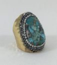 Bijoux fantaisies Bague Hypnochic Pierre Turquoise