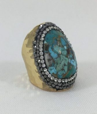 Bijoux fantaisies Bague Hypnochic Pierre Turquoise