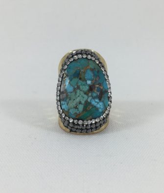 Bijoux fantaisies Bague Hypnochic Pierre Turquoise