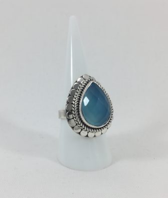 Bijoux Argent Bague Close to Zen Little Leafs Bleu