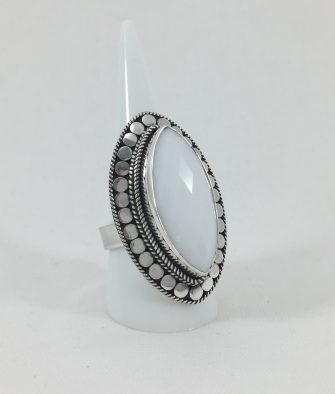 Bijoux Argent Bague Close to Zen Gypsy Blanche