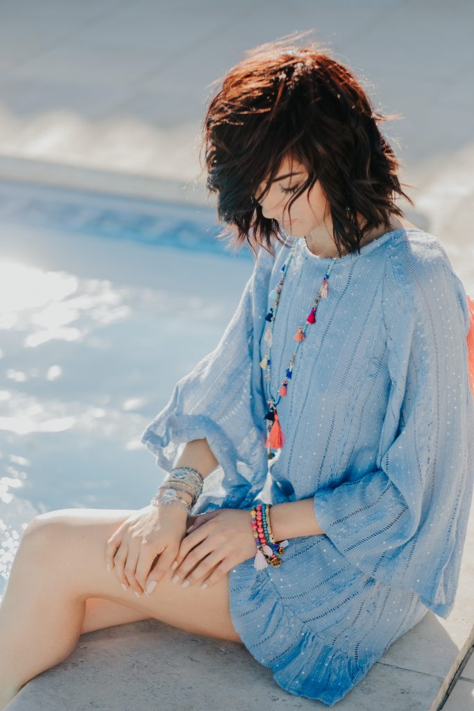 Marie K Robe Sundress Bracelet Hipanema T'as vu la vierge Collier Reminiscence