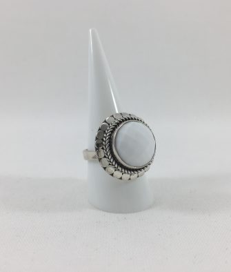 Bijoux Argent Bague Close To Zen Blossom Blanche