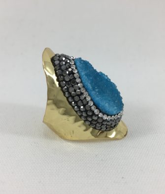 Bijoux fantaisies Bague Hypnochic Longue Bleu