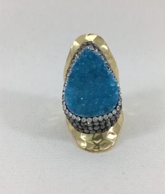 Bijoux fantaisies Bague Hypnochic Longue Bleu