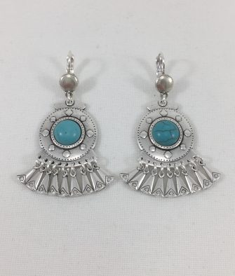 Bijoux Fantaisies Boucles d'oreilles Blow Blue Green 3