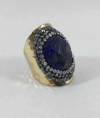 Bijoux fantaisies Bague Hypnochic Pierre Bleu