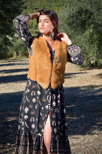 Marie K Gilet Amenapih Robe Sand Coachella Boucles d'oreilles Satellite