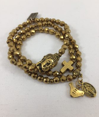 Bijoux Fantaisies Bracelet T'as Vu La Vierge Gold