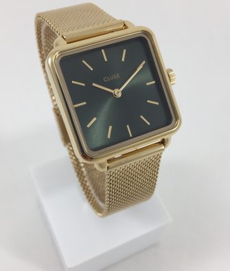 Montre Cluse La Garçonne Mesh Gold Green