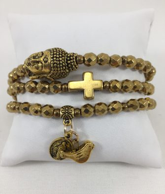 Bijoux Fantaisies Bracelet T'as Vu La Vierge Gold