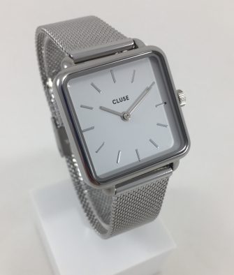 Montre Cluse La Tétragone Mesh Silver