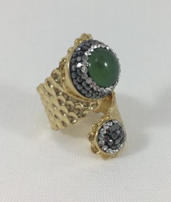 Bague Hypnochic Toi et Moi Verte