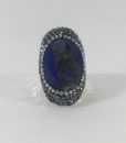 Bijoux fantaisies Bague Hypnochic Pierre Bleu Argent