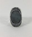 Bijoux fantaisies Bague Hypnochic Pierre Grise Argent