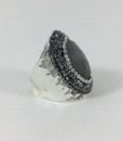 Bijoux fantaisies Bague Hypnochic Pierre Grise Argent