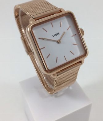 Montre Cluse La Tétragone Mesh Rose Gold