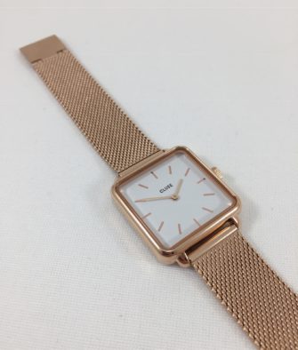 Montre Cluse La Tétragone Mesh Rose Gold