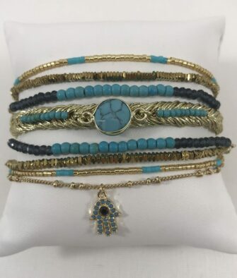 Bijoux Fantaisies Bracelet Hipanema Diwali Turquoise