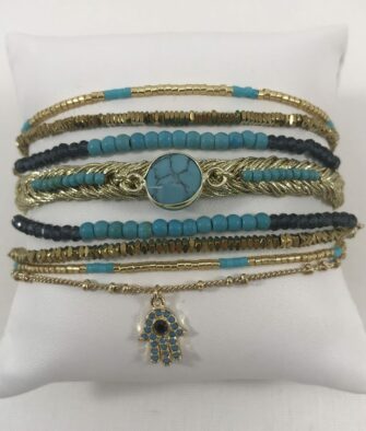 Bijoux Fantaisies Bracelet Hipanema Diwali Turquoise