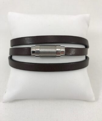 Bracelet Magnum Magnetic 3 tours Marron