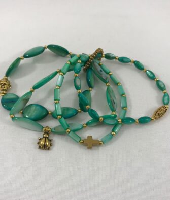 Bijoux fantaisies Bracelet T'as vu la Vierge Green