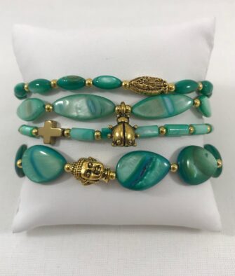 Bijoux fantaisies Bracelet T'as vu la Vierge Green