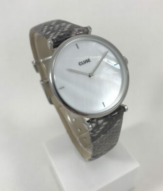 Montre Cluse Triomphe Silver Soft Grey Python