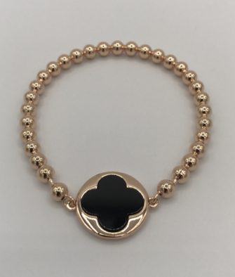 Bijoux Fantaisies Bracelet Bronzallure Clover Black