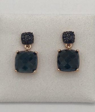 Bijoux Fantaisies Boucles d'Oreilles Bronzallure Preziosa Blue