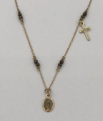 Bijoux Fantaisies Collier Bee Valentina Emma Gris