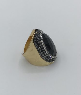 Bijoux fantaisies Bague Hypnochic Pierre noire