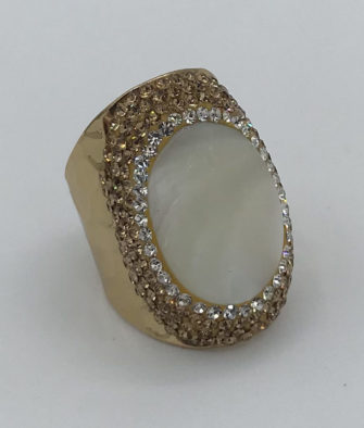 Bijoux fantaisies Bague Hypnochic Pierre Blanche