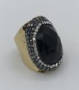 Bijoux fantaisies Bague Hypnochic Pierre noire