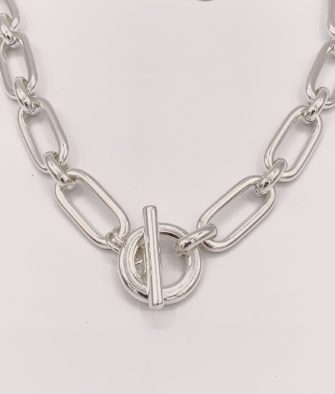 Bijoux Fantaisies Collier Secret de Cuir Maille Rectangle