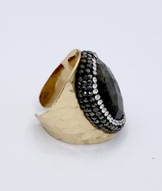 Bijoux fantaisies Bague Hypnochic Pierre Grise